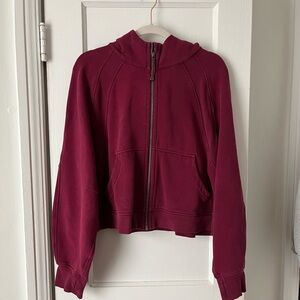 Lululemon Scuba Oversized Full-Zip Hoodie in Pomegranate - XL/XXL
